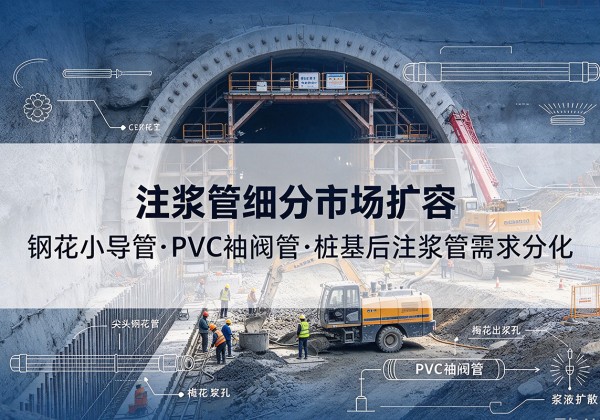 凌云注浆管细分市场扩容，隧道钢花小导管、PVC 袖阀管、桩基后注浆管需求分化